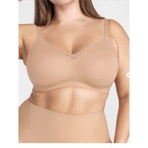 Honey Love Lift Wear Crossover Wireless Bra Size 3X+ Sand Tan LWBR0304